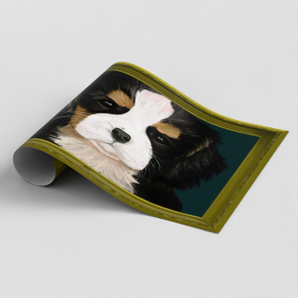 Unframed borderless Cavalier King Charles Spaniel Wall Art