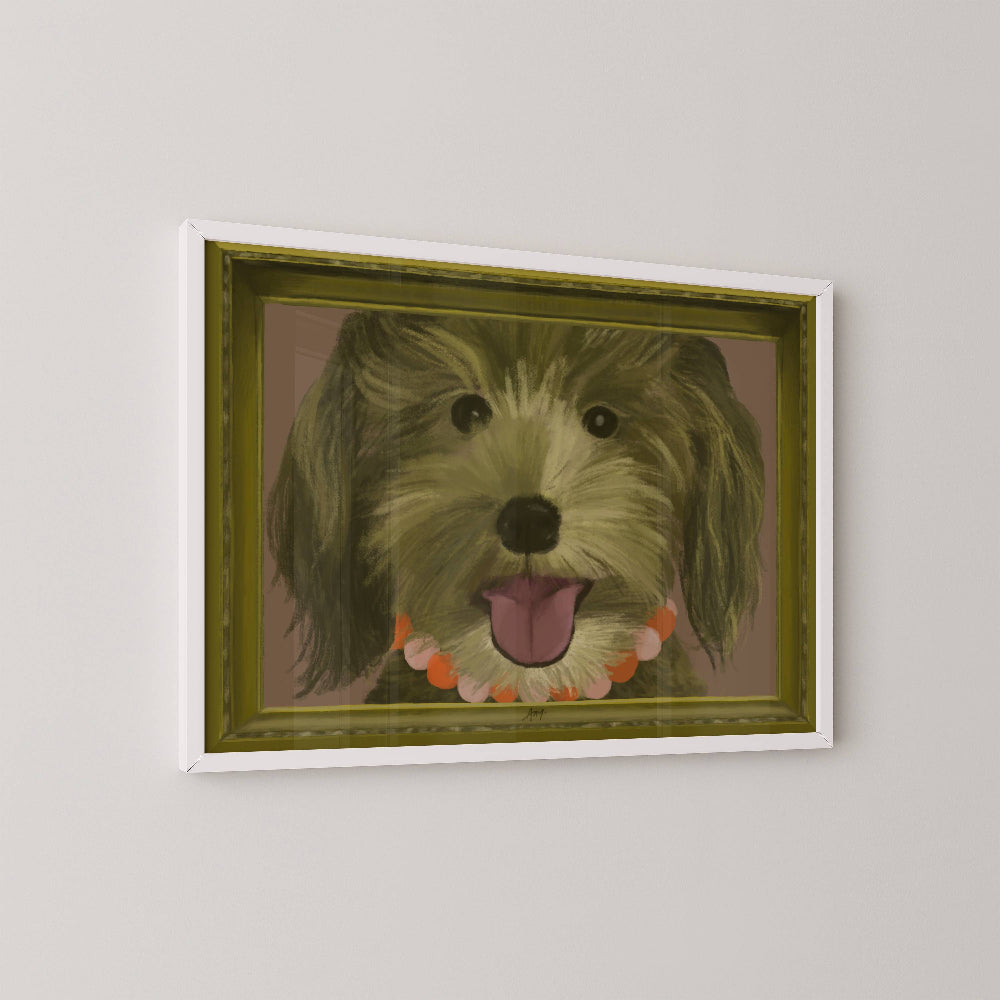framed goldendoodle wall art