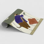 Rolled unframed art print of a lazy cat