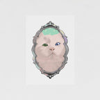 White Cat Art Print