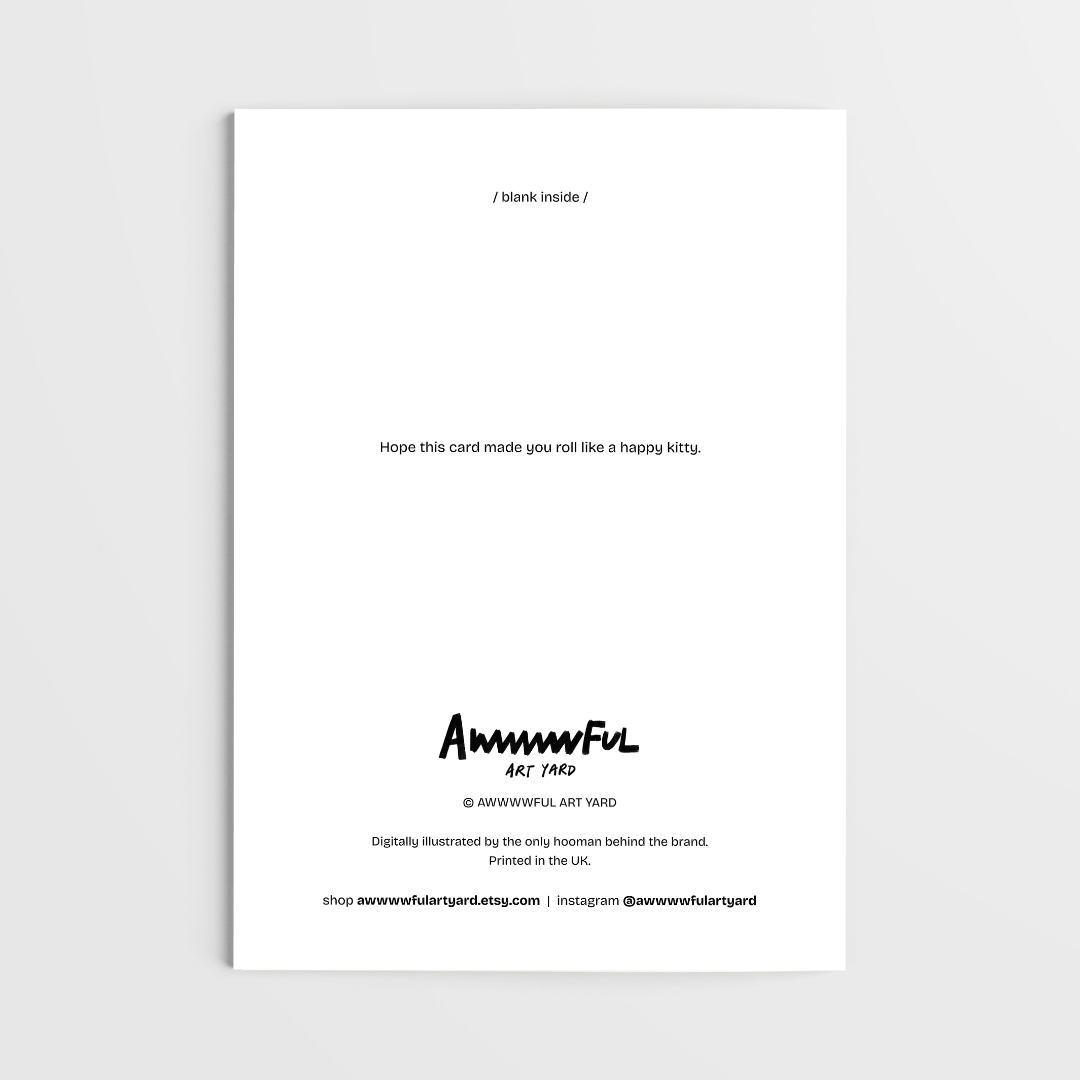 Cheeky Black Cat Christmas Card A6