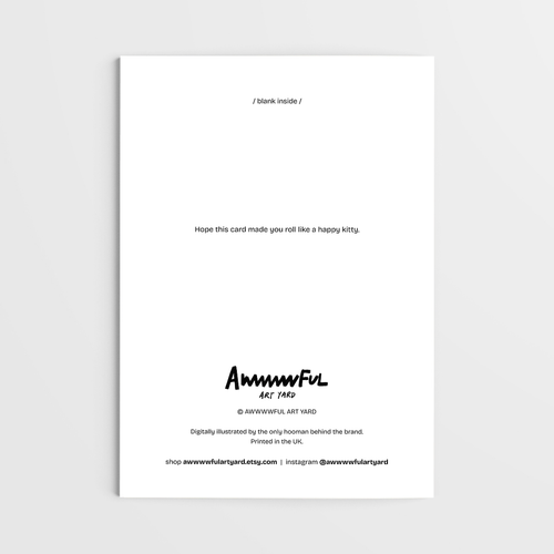 Cheeky Black Cat Christmas Card A6