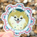 Glitter Pomeranian Sticker
